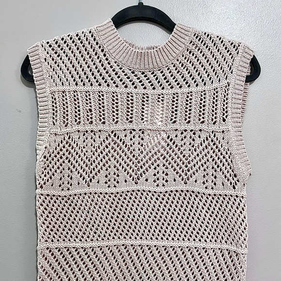 NWT Mango MNG Mock Neck Midi Knit Openwork Crochet Dress SOLD OUT ONLINE - Picture 4 of 16